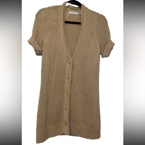 Liz Claiborne Long Button-down Cardigan
